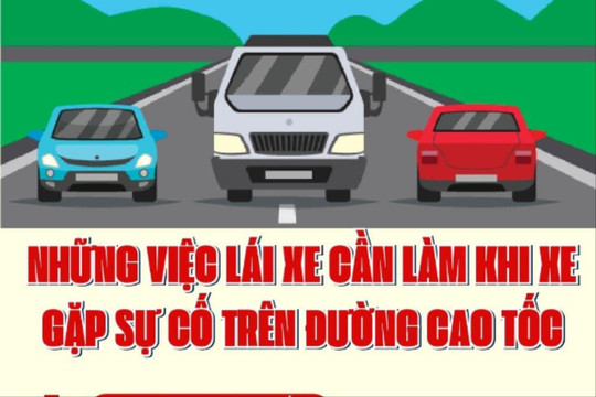 Ô tô gặp sự cố trên đường cao tốc, lái xe phải làm gì?