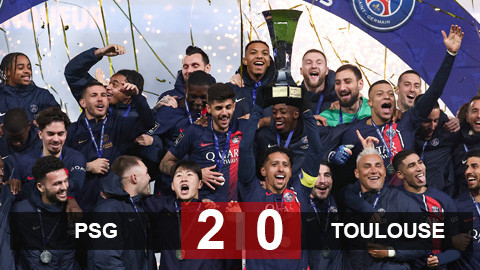 Nhẹ nhàng hạ Toulouse, PSG giành Siêu cúp Pháp