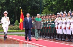 President hosts welcome ceremony for Timor-Leste leader