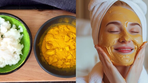 Turmeric and coconut oil face masks can give you clear skin, says my mom