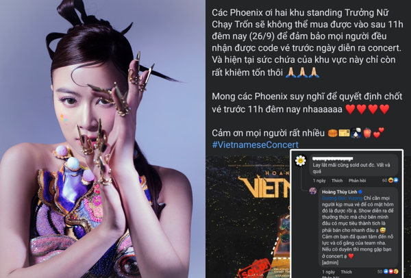 Trước "giờ G", concert của Hoàng Thùy Linh bán được bao nhiêu vé?