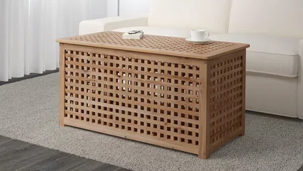 Customize Your IKEA HOL Storage Table With This Stunning Cross Stitch DIY