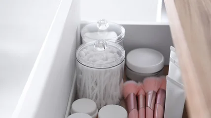 Create Beautiful Toiletry Storage For Your Bathroom With This Dollar Tree DIY