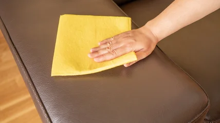 Banish Dried-On Grease Stains From Your Leather Furniture With This Common Item