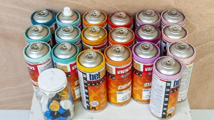 Reuse This Common Throw Away For Convenient Spray Paint Storage