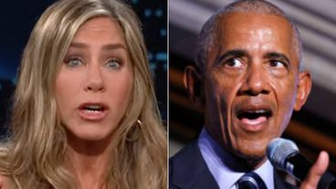 Jennifer Aniston ghi lại những tin đồn cô ấy là Wooing Obama và Rubs Fish Spemm on Face