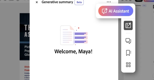 Adobe ra mắt trợ lý AI có thể tìm kiếm và tóm tắt các tệp PDF