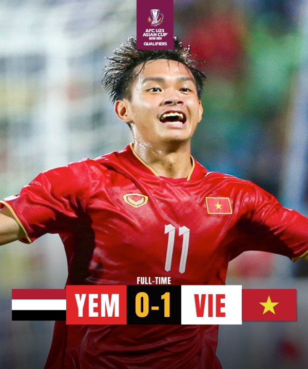 Thắng U23 Yemen, U23 Việt Nam giành quyền tham dự Vòng chung kết U23 châu Á