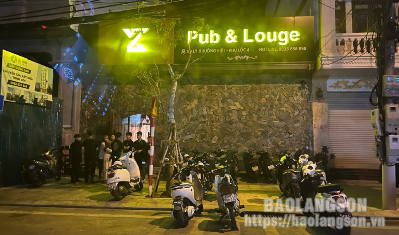 Phát hiện cơ sở Pub & Louge ở Lạng Sơn kinh doanh bóng cười trái phép