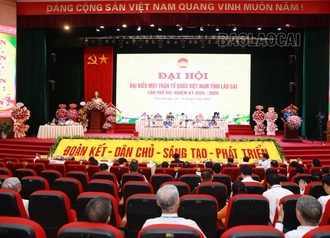 Khai mạc phiên trọng thể Đại hội đại biểu MTTQ Việt Nam tỉnh Lào Cai lần thứ XVI nhiệm kỳ 2024 - 2029