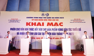 Khai mạc phiên chợ thúc đẩy tiêu thụ sản phẩm vùng dân tộc thiểu số và miền núi tại huyện Bảo Thắng