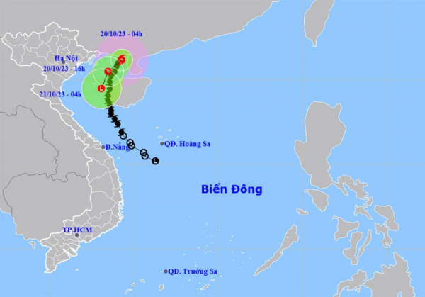 Bão số 5 gây biển động rất mạnh, sóng lớn trên vịnh Bắc Bộ