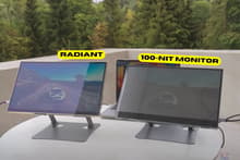 Portable 'transflective' LCD monitor uses the Sun as its light source