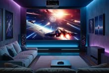 Máy chiếu laser RGB thân thiện với ngày và 4K có máy chiếu game chặt