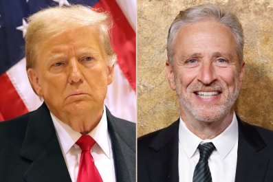 Jon Stewart mocks censored Donald Trump video