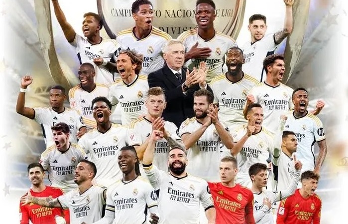 Real Madrid vô địch La Liga 2023/2024 sớm 4 vòng đấu