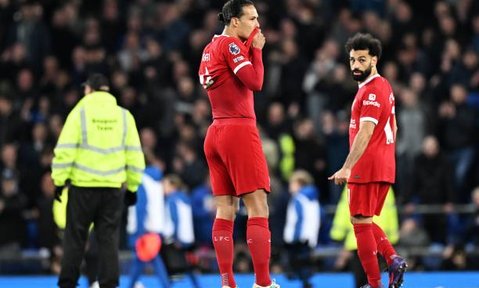 Van Dijk buông lời cay đắng sau thất bại của Liverpool trước Everton