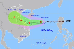 Áp thấp nhiệt đới khả năng mạnh lên thành bão cấp 8, giật cấp 10