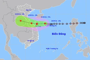 Áp thấp nhiệt đới đang tiến gần vùng biển các tỉnh miền trung