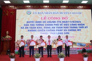 Công bố quyết định của Thủ tướng Chính phủ về công nhận xã An toàn khu tại Lạng Sơn