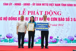 Bình Dương: Hơn 44 tỷ đồng hỗ trợ tại lễ phát động ủng hộ đồng bào bị thiệt hại do cơn bão số 3