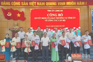 Tỉnh ủy Long An điều động nhiều cán bộ đảm nhiệm các vị trí quan trọng