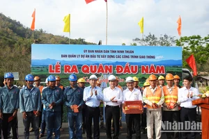 Ninh Thuận ra quân đầu năm các công trình trọng điểm