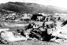 April 26, 1954: French Air Force bombards Vietnamese battlefields and roads