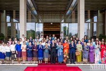 NA Chairman receives delegations of Lao and Cambodian women’s unions