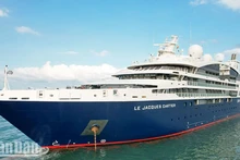 Le Jacques Cartier cruise ship carries 150 passengers to Phu Quoc Island