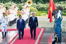 In pictures: PM Pham Minh Chinh hosts welcome ceremony for visiting Belarusian counterpart