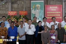 Top legislator visits Chuong Thien Victory historical site in Hau Giang