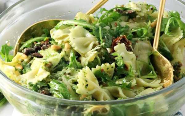 3-Step Spinach Pesto Pasta Salad