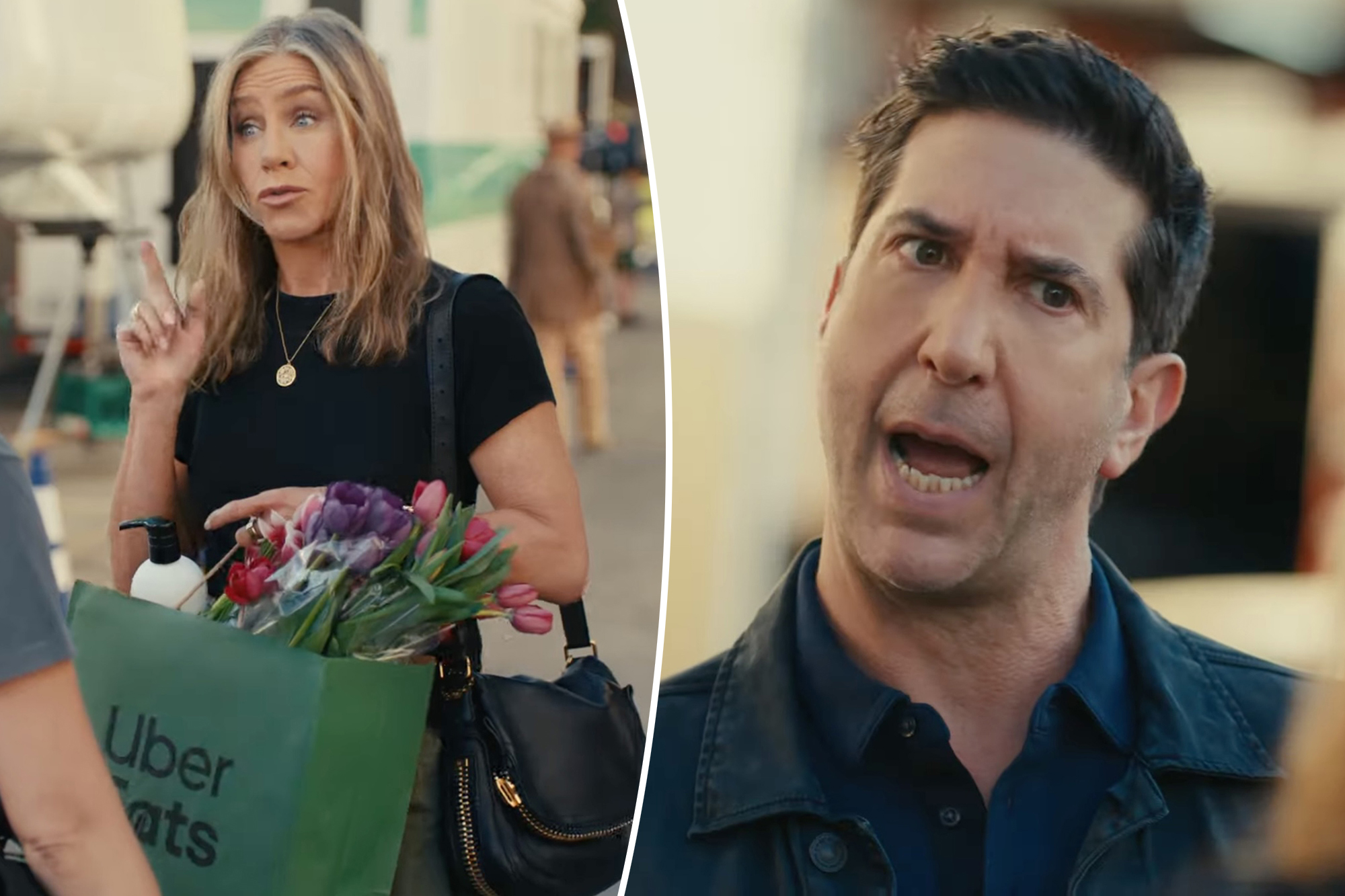 Jennifer Aniston không nhớ bạn diễn David Schwimmer của 'Friends' trong quảng cáo Super Bowl vui nhộn