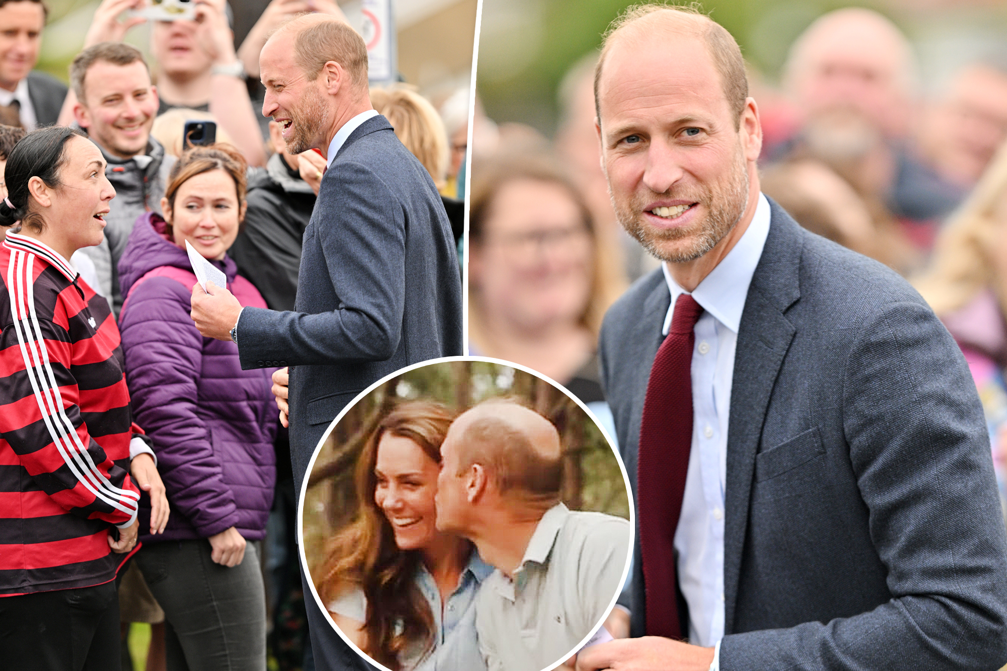 Hoàng tử William... và bộ râu của ông ta... đã bước ra ngoài lần đầu tiên kể từ khi Kate Middleton không bị ung thư