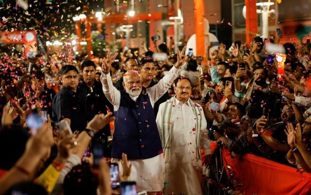 Thủ tướng Narendra Modi tuyên bố chiến thắng