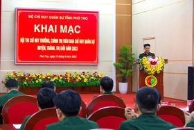 Khai mạc Hội thi Chỉ huy trưởng, Chính trị viên Ban CHQS huyện,...