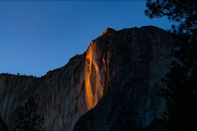 “Thác lửa” ở công viên Yosemite (Mỹ)