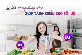 Dinh dưỡng đúng cách giúp tăng chiều cao tối ưu trong giai đoạn đầu đời