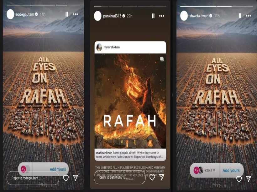 Hình ảnh AI "All eyes on Rafah" nhận được hàng chục triệu lượt chia sẻ