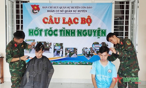 Hớt tóc tình nguyện lan tỏa tình quân dân