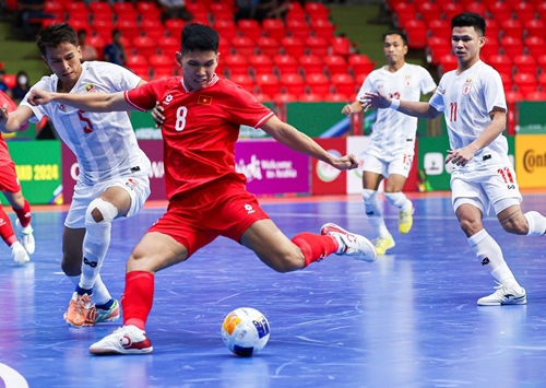 Futsal Việt Nam chia điểm với Myanmar tại giải châu Á