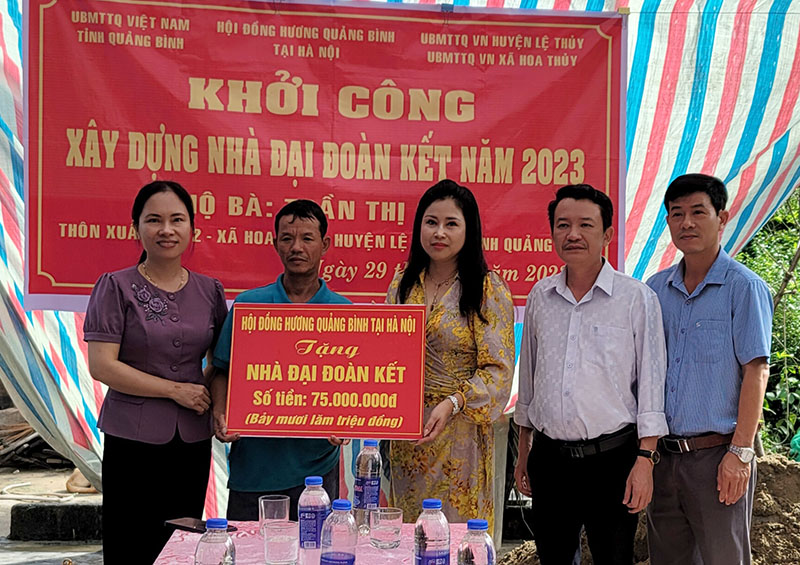 Khởi công xây dựng nhà "Đại đoàn kết" cho hộ nghèo ở huyện Lệ Thủy