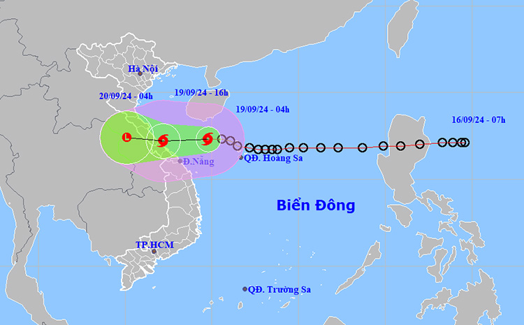 Thời tiết ngày 19/9: Bão số 4 di chuyển theo hướng Tây mạnh cấp 8 giật cấp 10