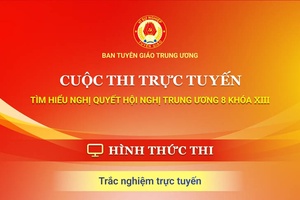 Cuộc thi trực tuyến tìm hiểu Nghị quyết Hội nghị Trung ương 8 khóa XIII