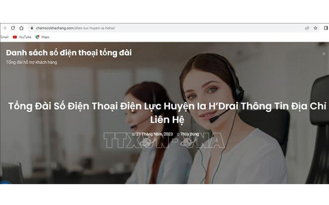 Người dân cần cảnh giác với website giả mạo Công ty Điện lực Kon Tum