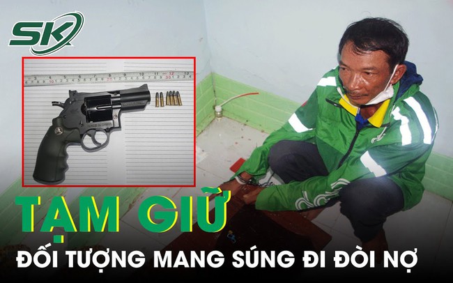 Mang súng lắp sẵn đạn đi đòi 5,8 triệu đồng, người đàn ông bị tạm giữ