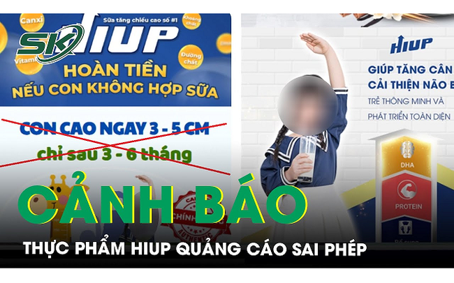 Cảnh báo: Thực phẩm bảo vệ sức khỏe Hiup quảng cáo sai phép