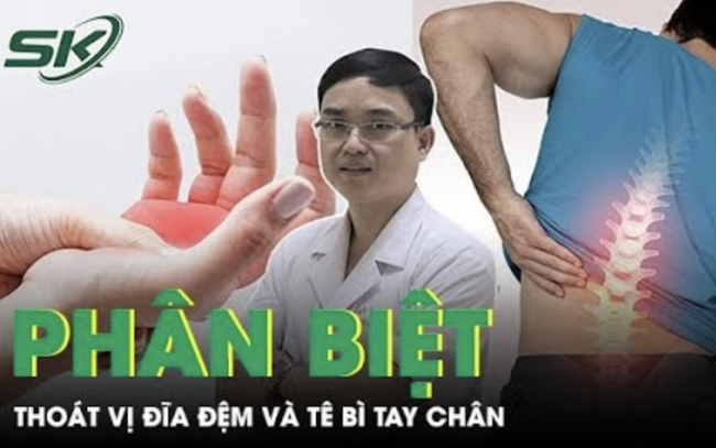 Làm sao để nhận biết mình bị tê bì tay chân hay thoát vị đĩa đệm?