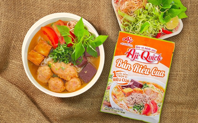 Công thức nấu bún riêu cua chuẩn vị cực đơn giản với gia vị nêm sẵn Aji-Quick® Bún Riêu Cua